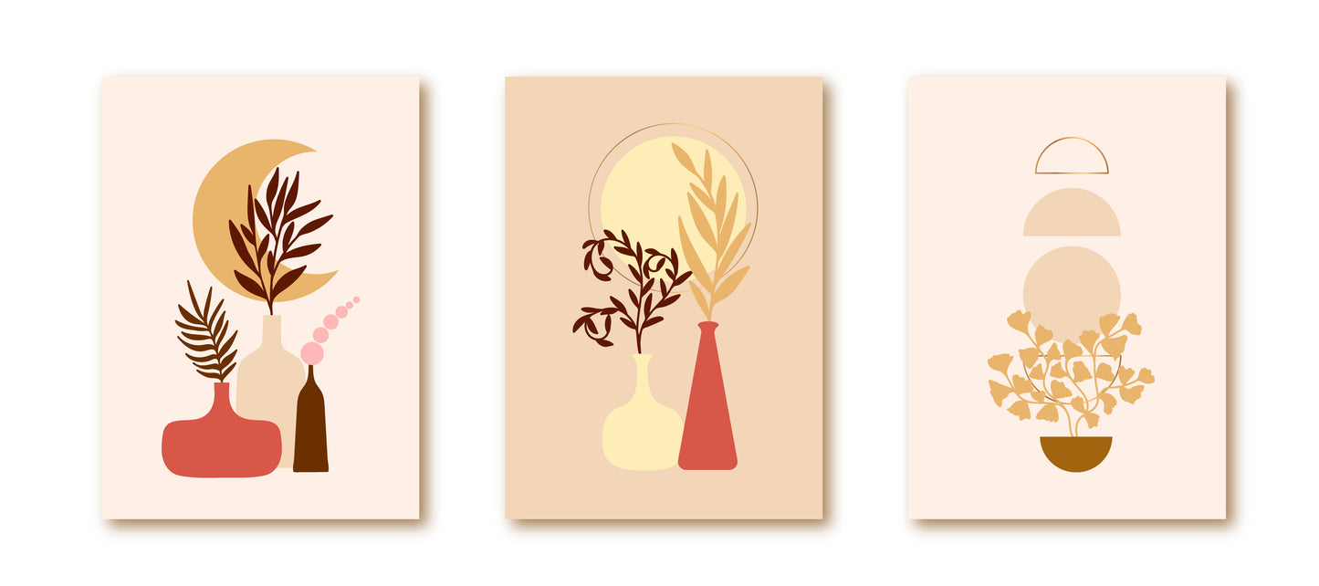 Boho Chic Vase Prints