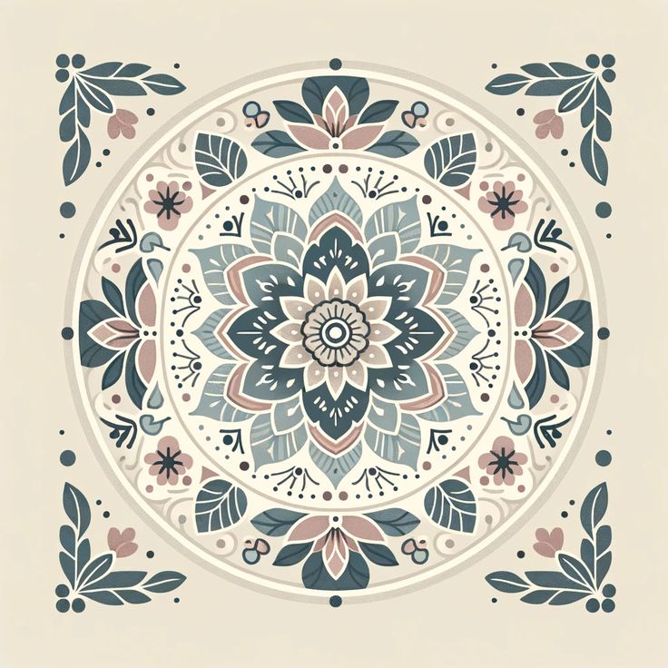 Serene Symmetry: Pastel Mandala Delight
