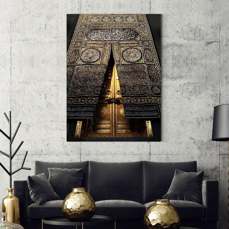 Black & Gold Luxury Kaaba Wall Print