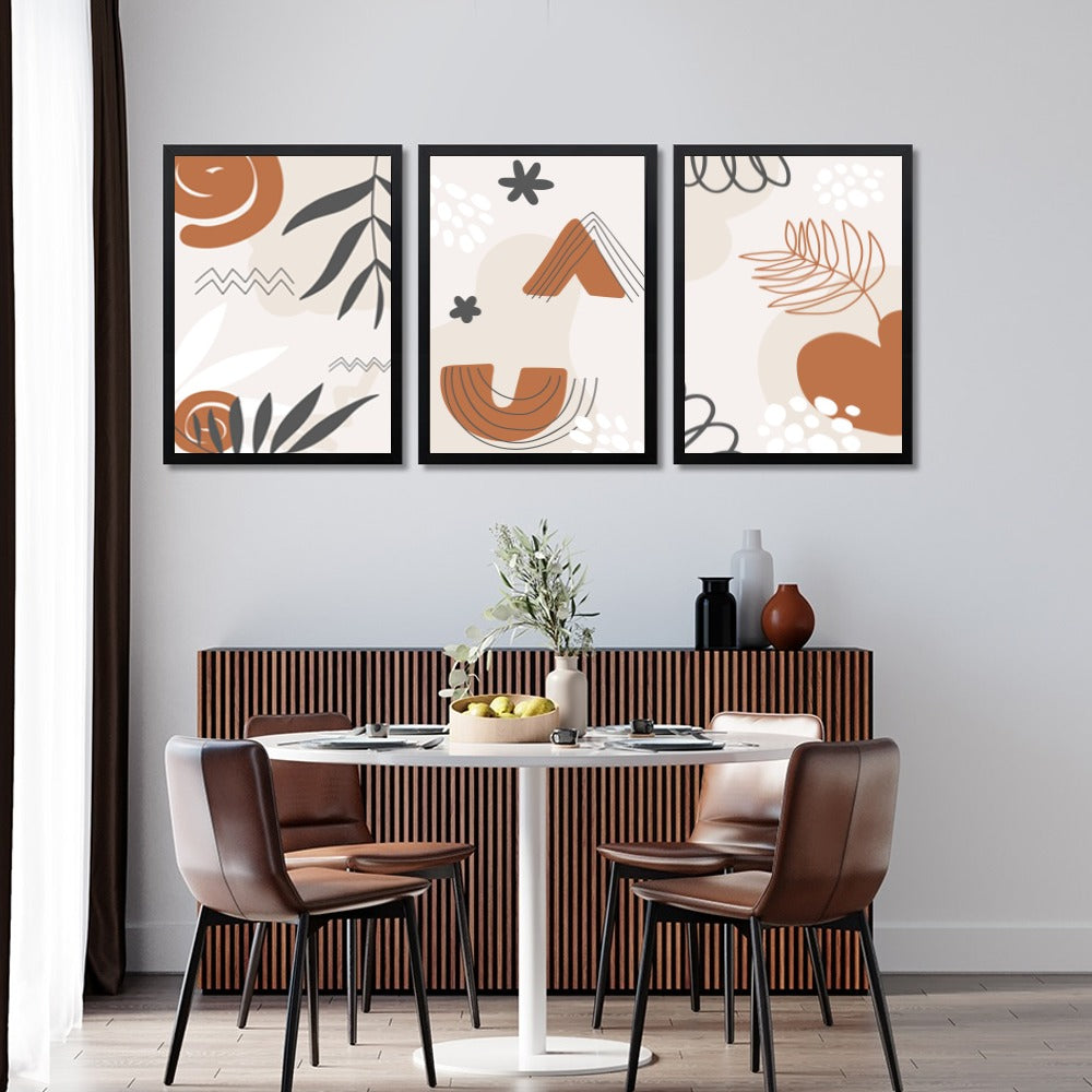 Modern Earthy Trio – Minimalist Abstract Wall Art Set
