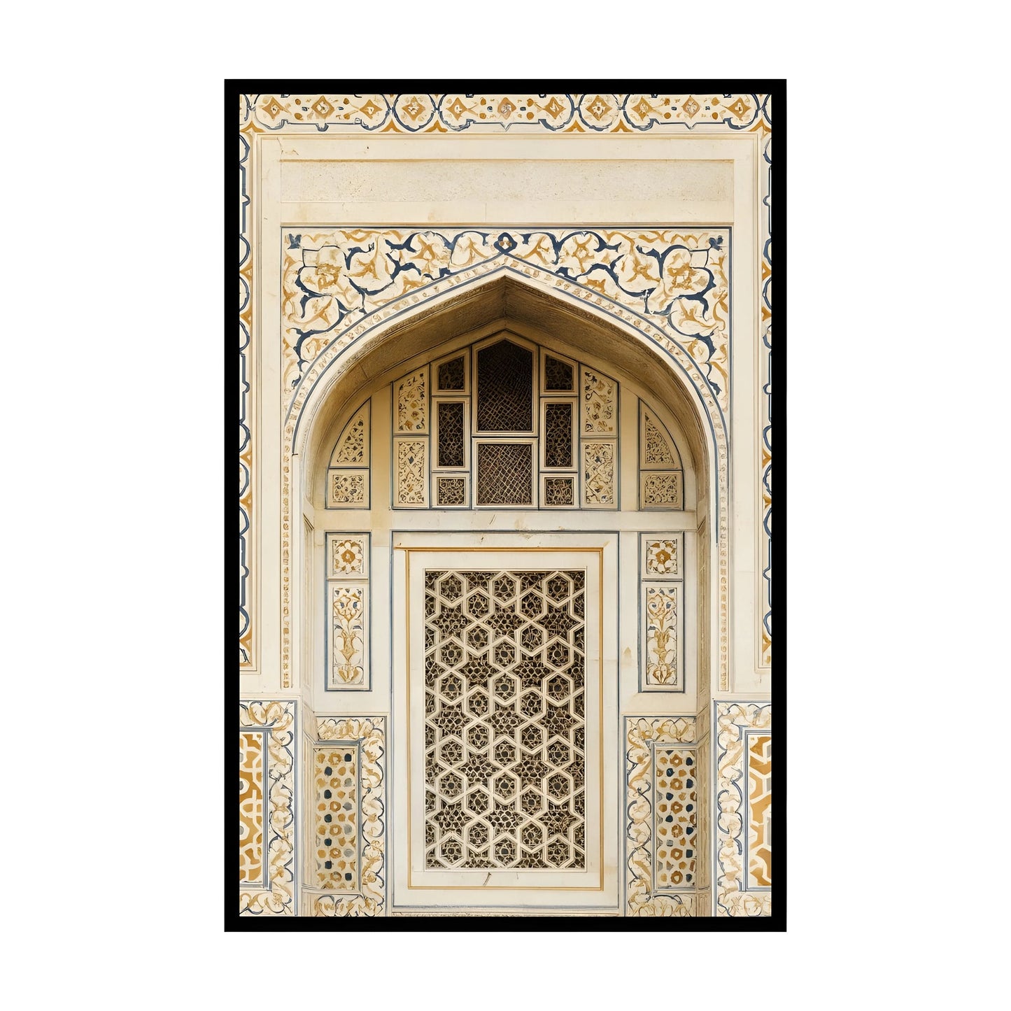 Elegant Islamic Trio – Classic Black & Gold Wall Art Set
