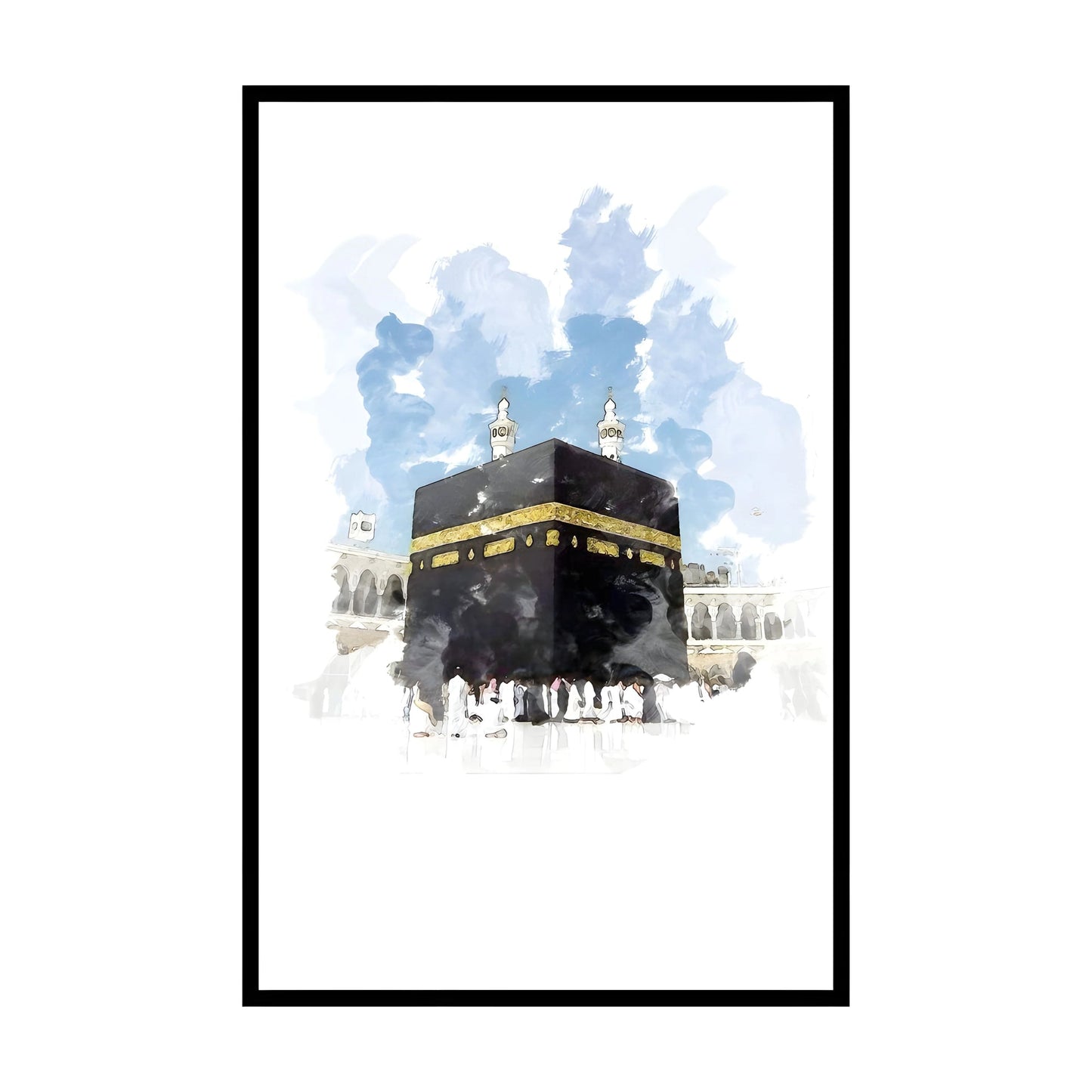 Modern Sacred Trilogy – Minimal Black & Gold Islamic Art Prints