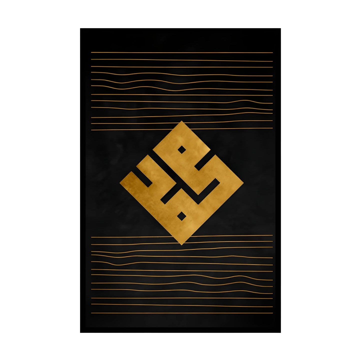 Luxury Black & Gold Modern Art Trio – Elegant Wall Masterpiece
