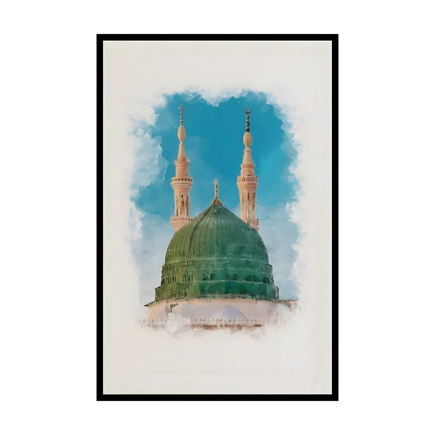 Modern Sacred Trilogy – Minimal Black & Gold Islamic Art Prints