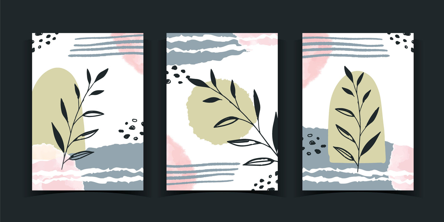 Pastel Harmony Wall Art Trio