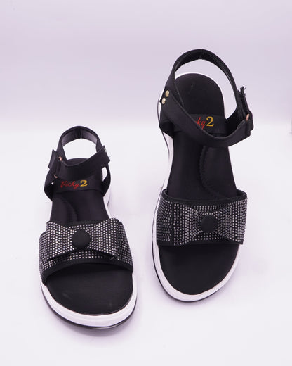 Glamorous Embellished Sport-Chic Sandals