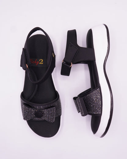 Glamorous Embellished Sport-Chic Sandals
