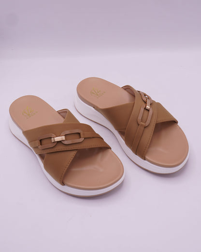 Sophisticated Camel Wedge Slides