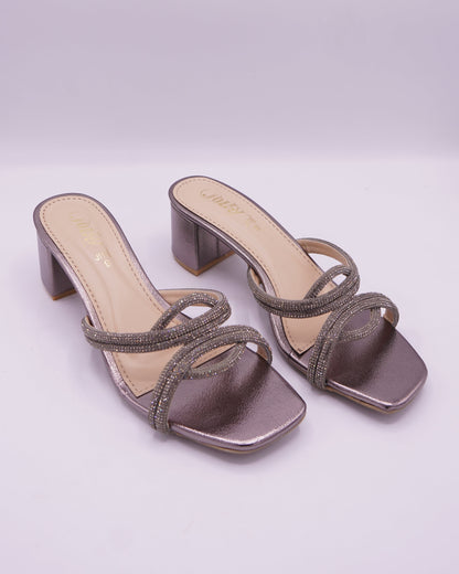 Sparkling Evening Block-Heel Sandals