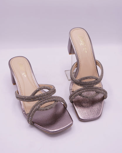 Sparkling Evening Block-Heel Sandals