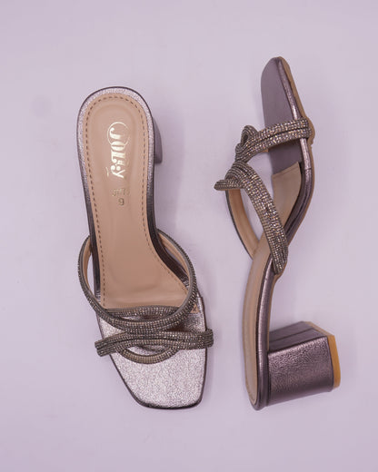 Sparkling Evening Block-Heel Sandals
