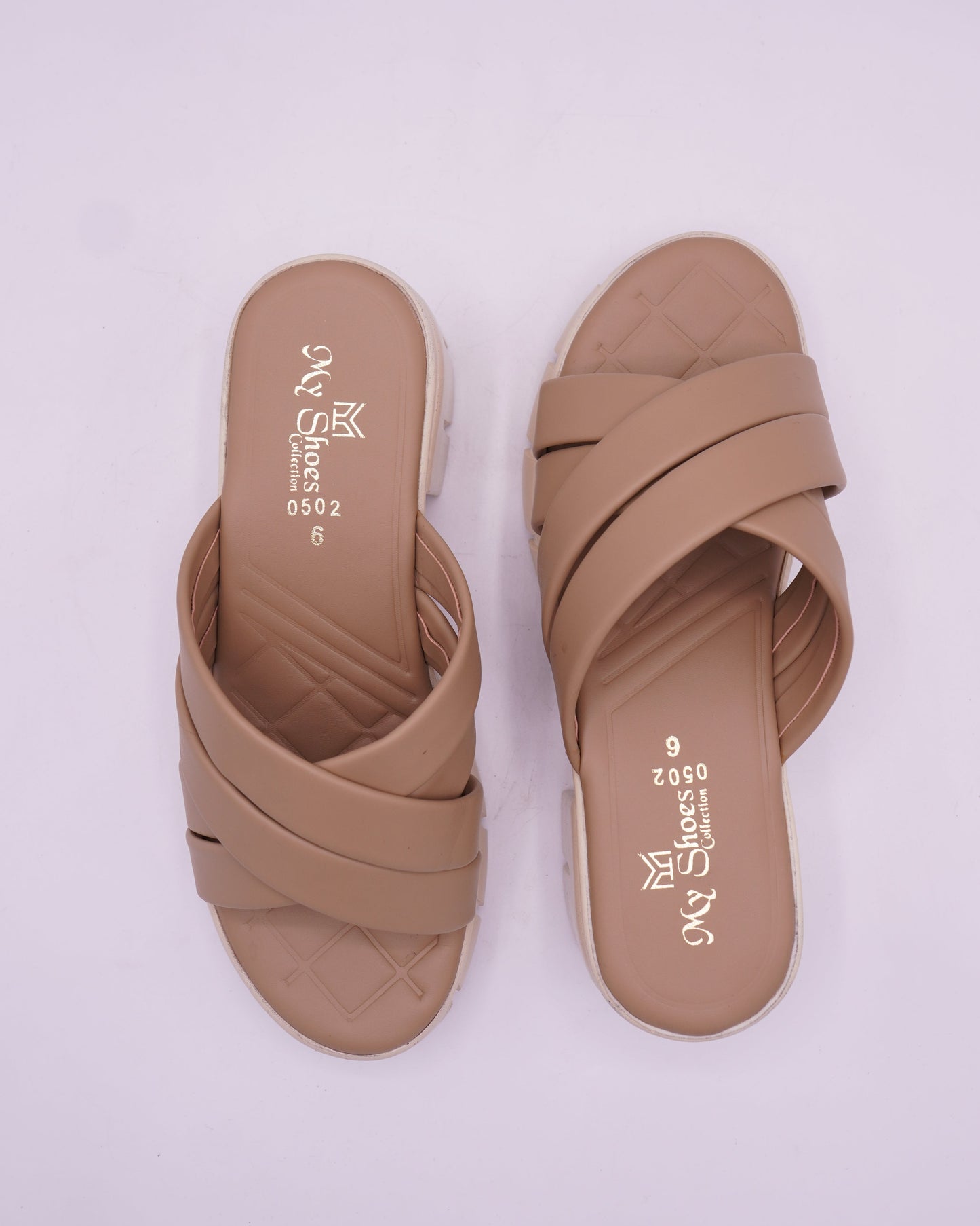 Chic Neutral Criss-Cross Platform Sandals