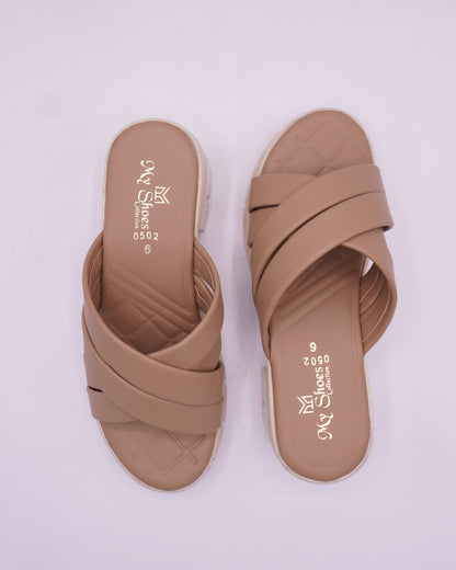 Chic Neutral Criss-Cross Platform Sandals