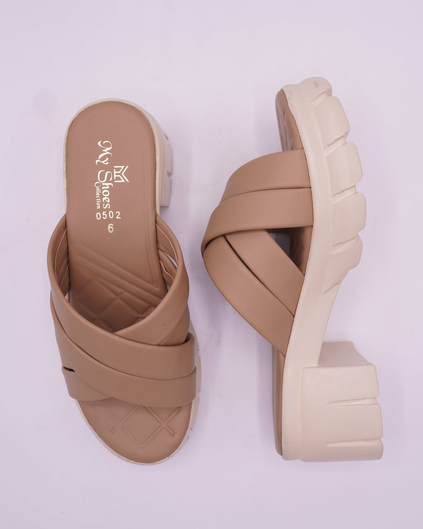 Chic Neutral Criss-Cross Platform Sandals