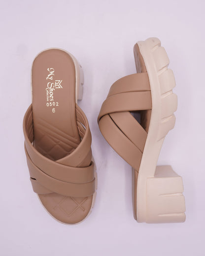 Chic Neutral Criss-Cross Platform Sandals