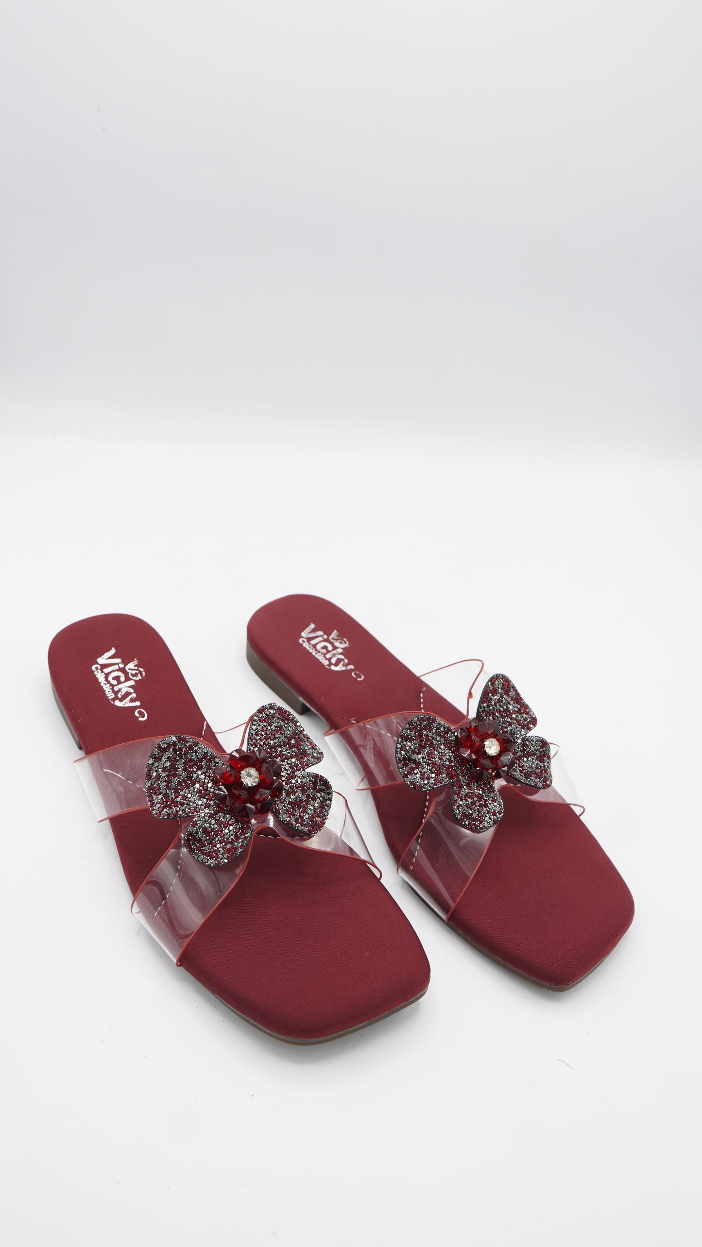 Elegant Embellished Butterfly Slides