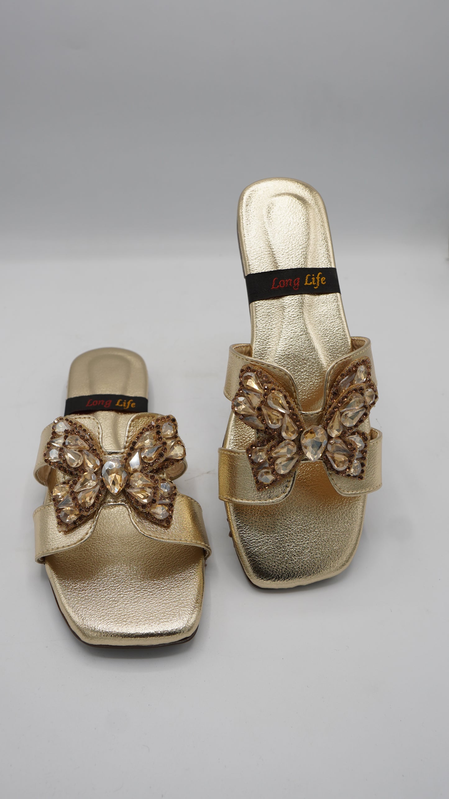 Elegant Gold Butterfly Slides