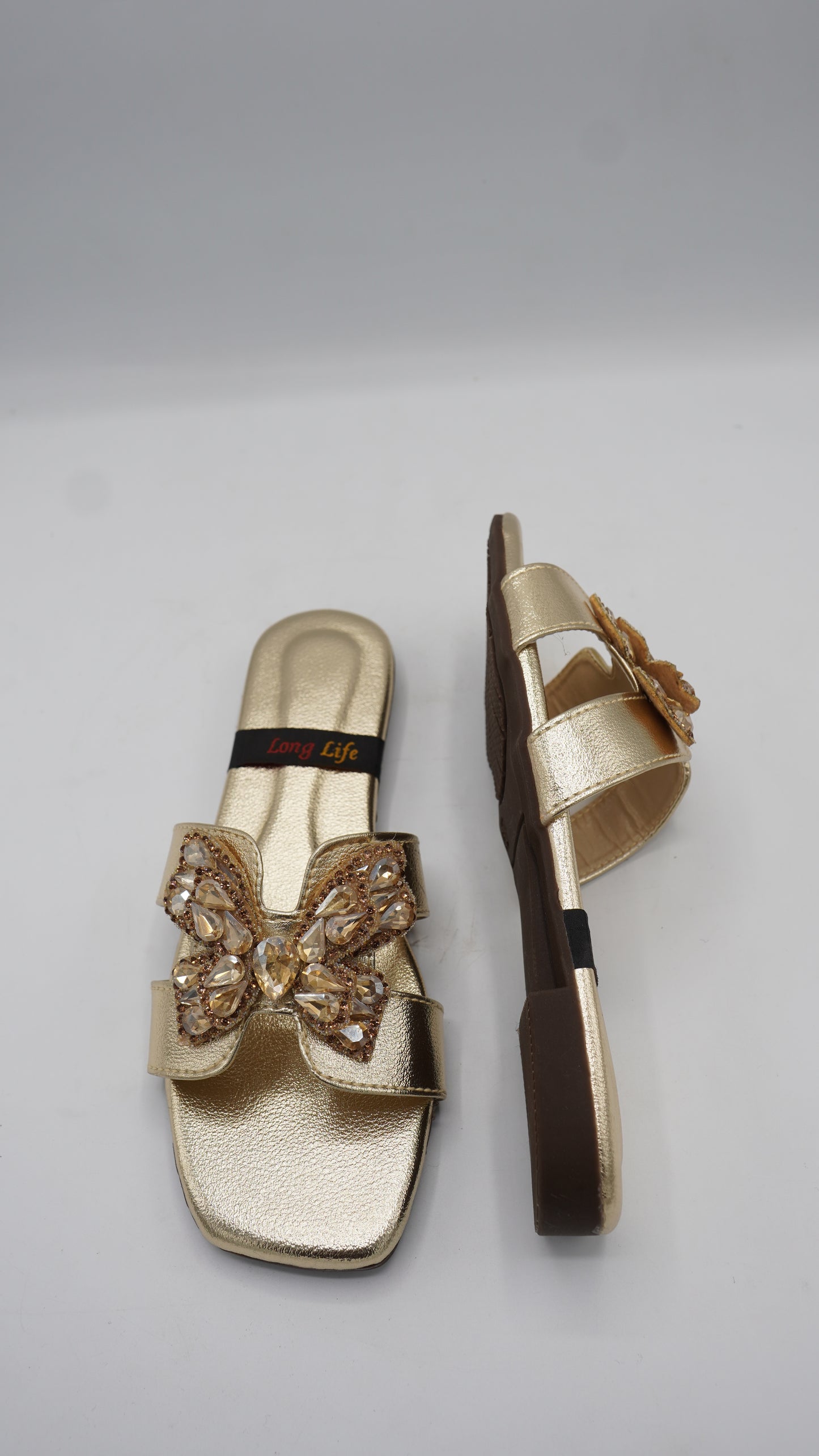 Elegant Gold Butterfly Slides