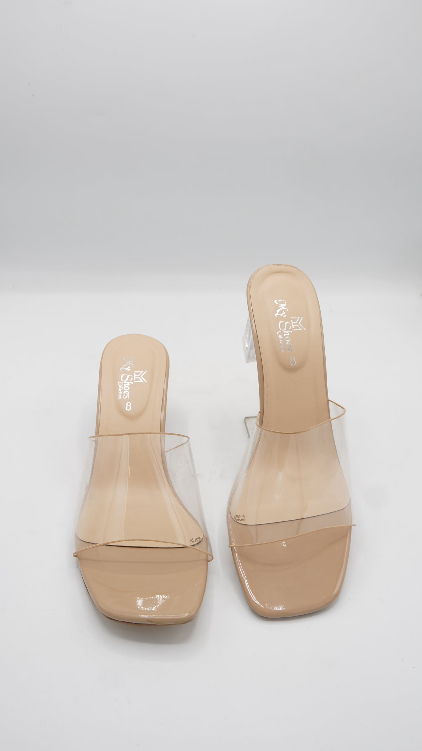 Modern Transparent Block Heel Sandals