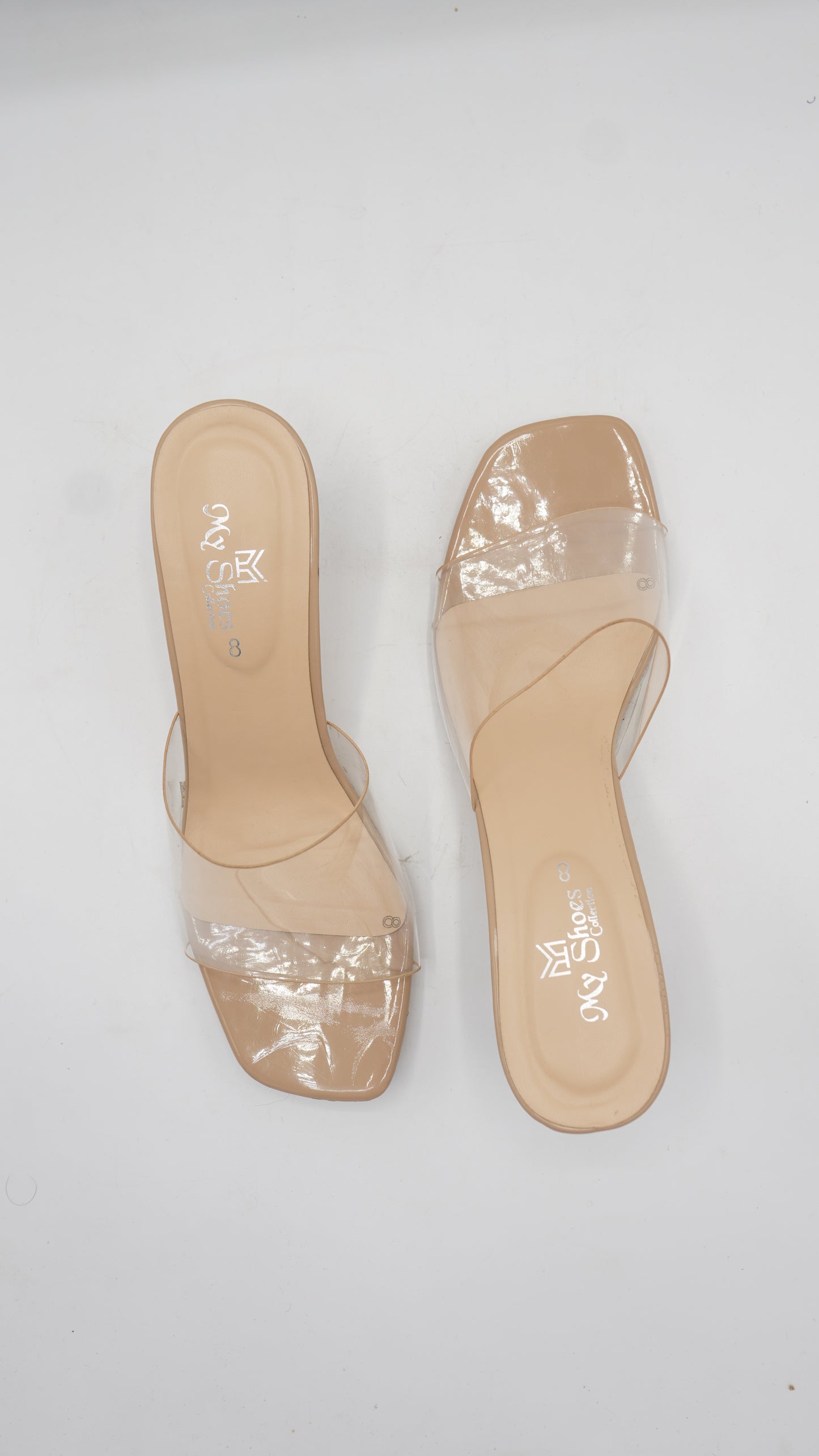 Modern Transparent Block Heel Sandals