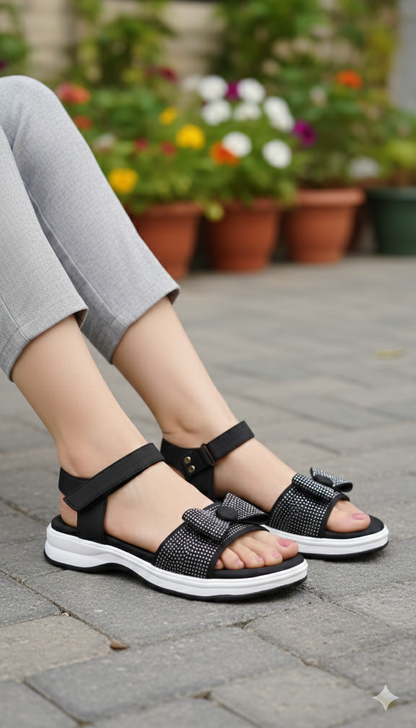 Glamorous Embellished Sport-Chic Sandals