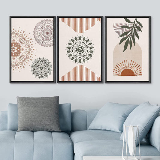 Boho Chic Wall Art Trio