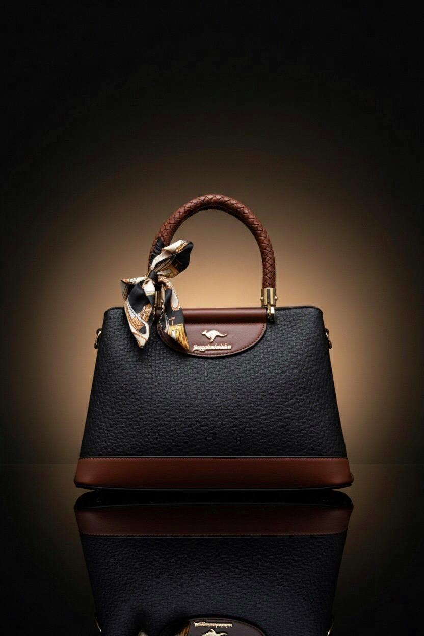 Heritage Contrast Leather Top-Handle Bag