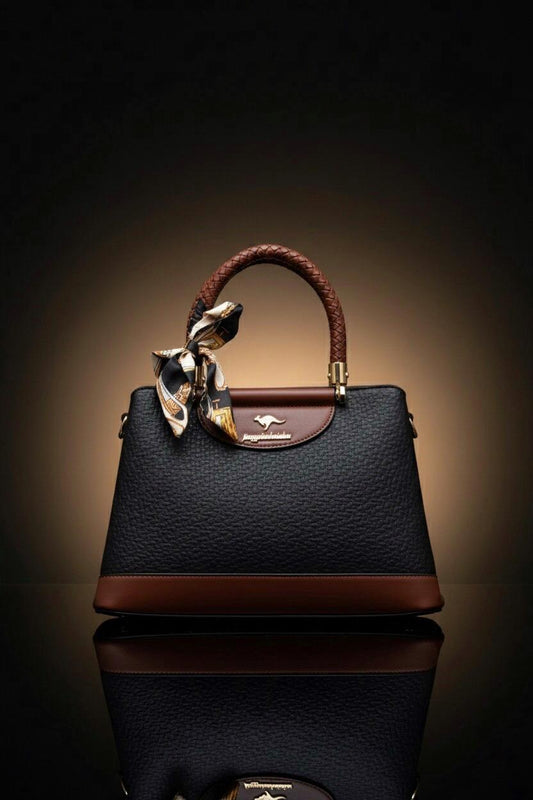Heritage Contrast Leather Top-Handle Bag