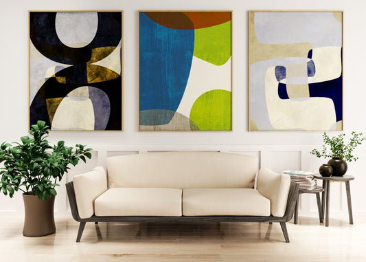 Modern Harmony: Abstract Trio Art