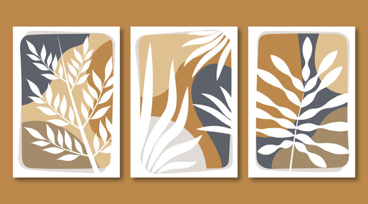 Nature's Harmony: Minimalist Leaf Prints