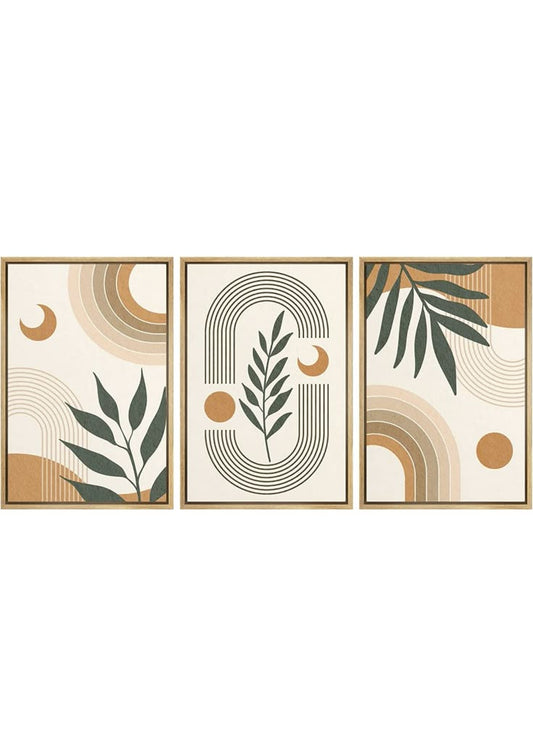 Nature's Harmony Trio - Modern Boho Wall Art